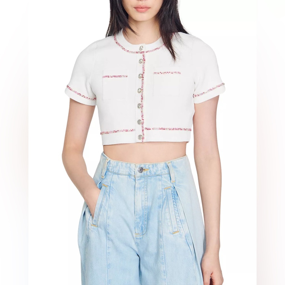 (NWT) Sandro Elsa Cropped Cardigan Size: 2/M